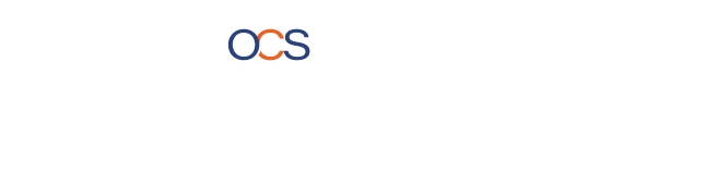 OCS Lumina logo featuring an abstract geometric circular pattern and the brand name.